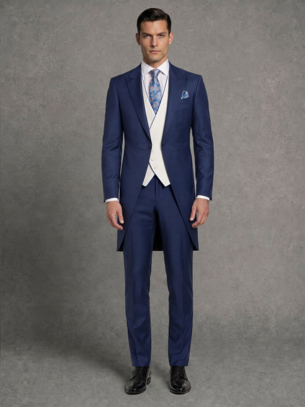 CHAQUÉ AZUL MARINO LORETO INGLÉS