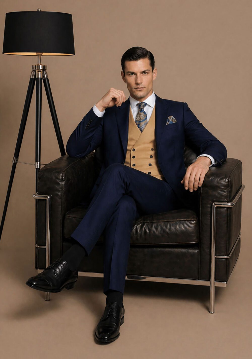 TRAJE AZUL BORGIA TORI PINER